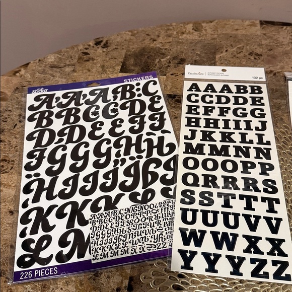 Scrapbooking Alphabet Stickers, Bling Sticker Sheets, Rhinestone Sticker Bundle - Picture 2 of 16